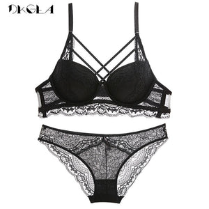 Fashion Bandage Brassiere Black Push Up Bra Panties Set Lace Lingerie Women Lingeries Fashion Bandage Brassiere Black Push Up Bra Panties Set Lace Lingerie Women Lingeries