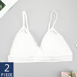3PCS bra sexy Plus size women's lace bra push up underwear seamless bralette crop top Pitted invisible Female lingerie bh bras