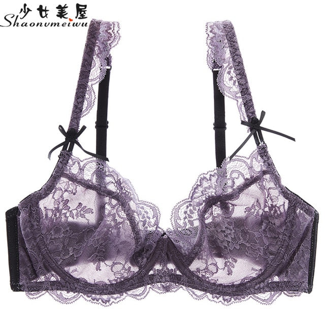 shaonvmeiwu Sexy, see-through lace is thin enough to gather around the bra
